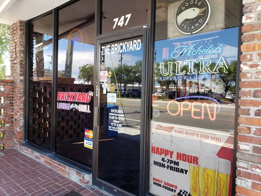 Brickyard Lounge and Grill | restaurant | 747 W International Speedway Blvd, Daytona Beach, FL 32114, USA | 3862532270 OR +1 386-253-2270