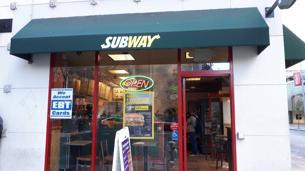 Subway Restaurants | restaurant | 99 Drumm St, San Francisco, CA 94111, USA | 4159865510 OR +1 415-986-5510