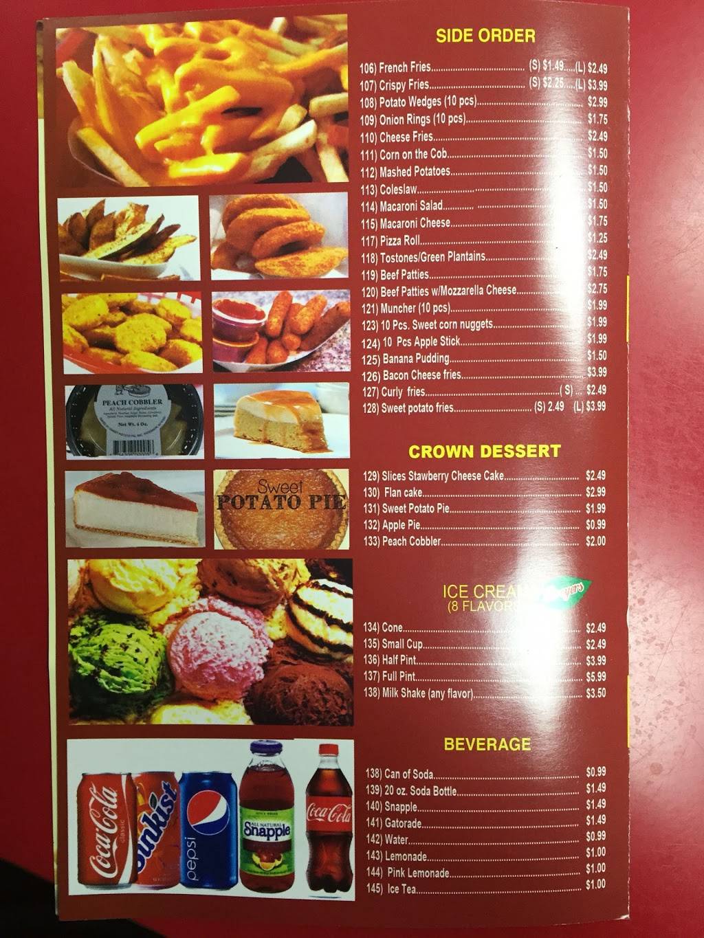 Crown Fried Chicken | restaurant | 3351 Broadway, New York, NY 10031, USA | 2122831957 OR +1 212-283-1957