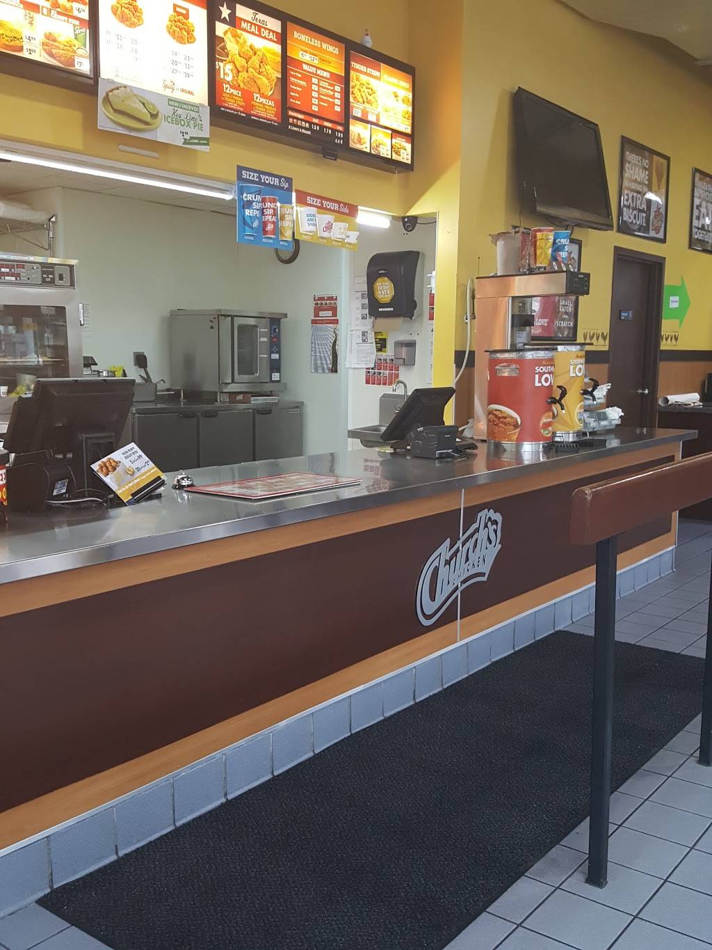 Churchs Chicken | restaurant | 743 N Sam Houston Pkwy E, Houston, TX 77060, USA | 2814058791 OR +1 281-405-8791