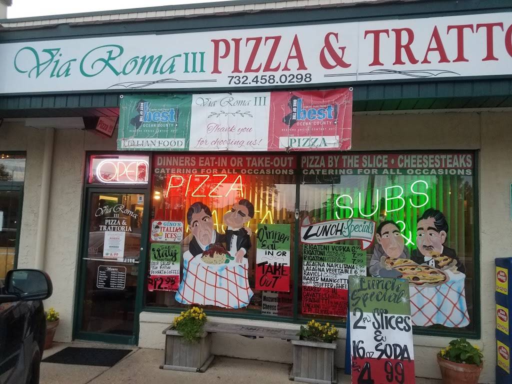 Via Roma III Pizza & Trattoria | restaurant | 1743 NJ-88, Brick, NJ 08724, USA | 7324580298 OR +1 732-458-0298