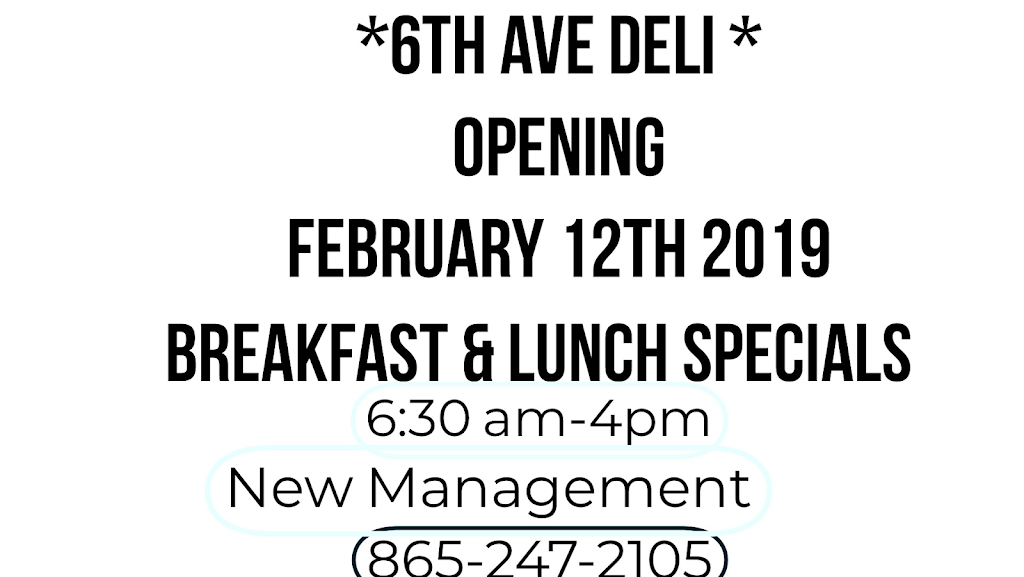 6th Avenue Deli | restaurant | 1607 N 6th Ave, Knoxville, TN 37917, USA | 8652476105 OR +1 865-247-6105