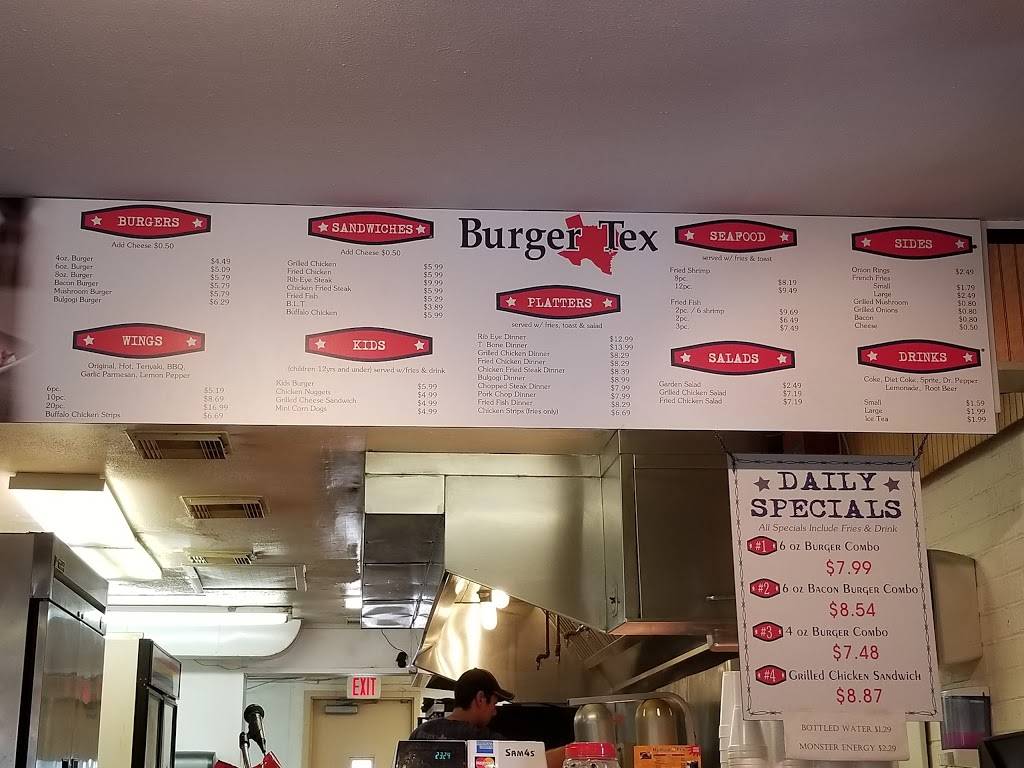 Burger Tex | restaurant | 6918 Spencer Hwy, Pasadena, TX 77505, USA | 2814793322 OR +1 281-479-3322