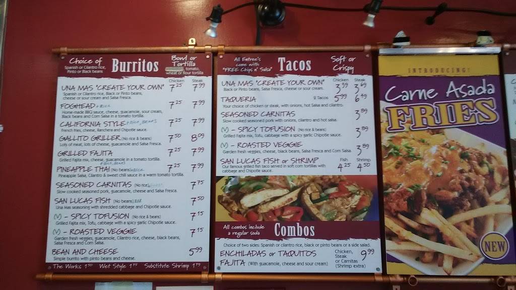 Una Mas Mexican Grill San Jose - 1st St | restaurant | 2559 N 1st St, San Jose, CA 95131, USA | 4089438226 OR +1 408-943-8226