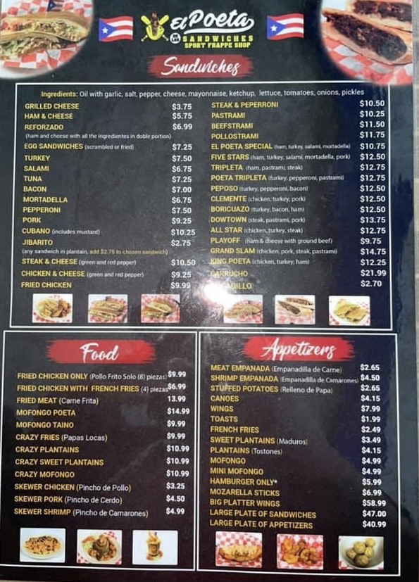 El Poeta De Los Sandwiches Orlando | restaurant | 971 W Fairbanks Ave, Orlando, FL 32804, USA | 3214446500 OR +1 321-444-6500