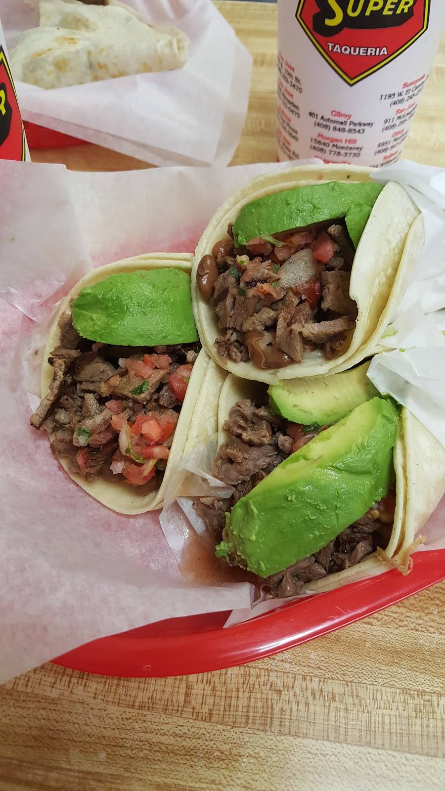 Super Taquería | restaurant | 401 E 10th St, Gilroy, CA 95020, USA | 4088488543 OR +1 408-848-8543