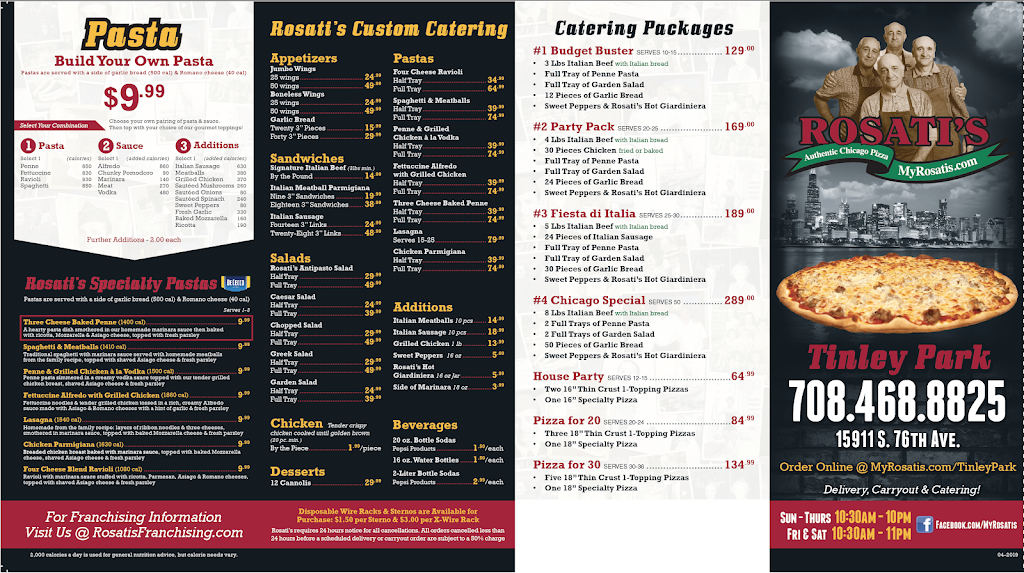 Rosatis of Tinley Park | restaurant | 15911 76th Ave, Tinley Park, IL 60477, USA | 7084688825 OR +1 708-468-8825