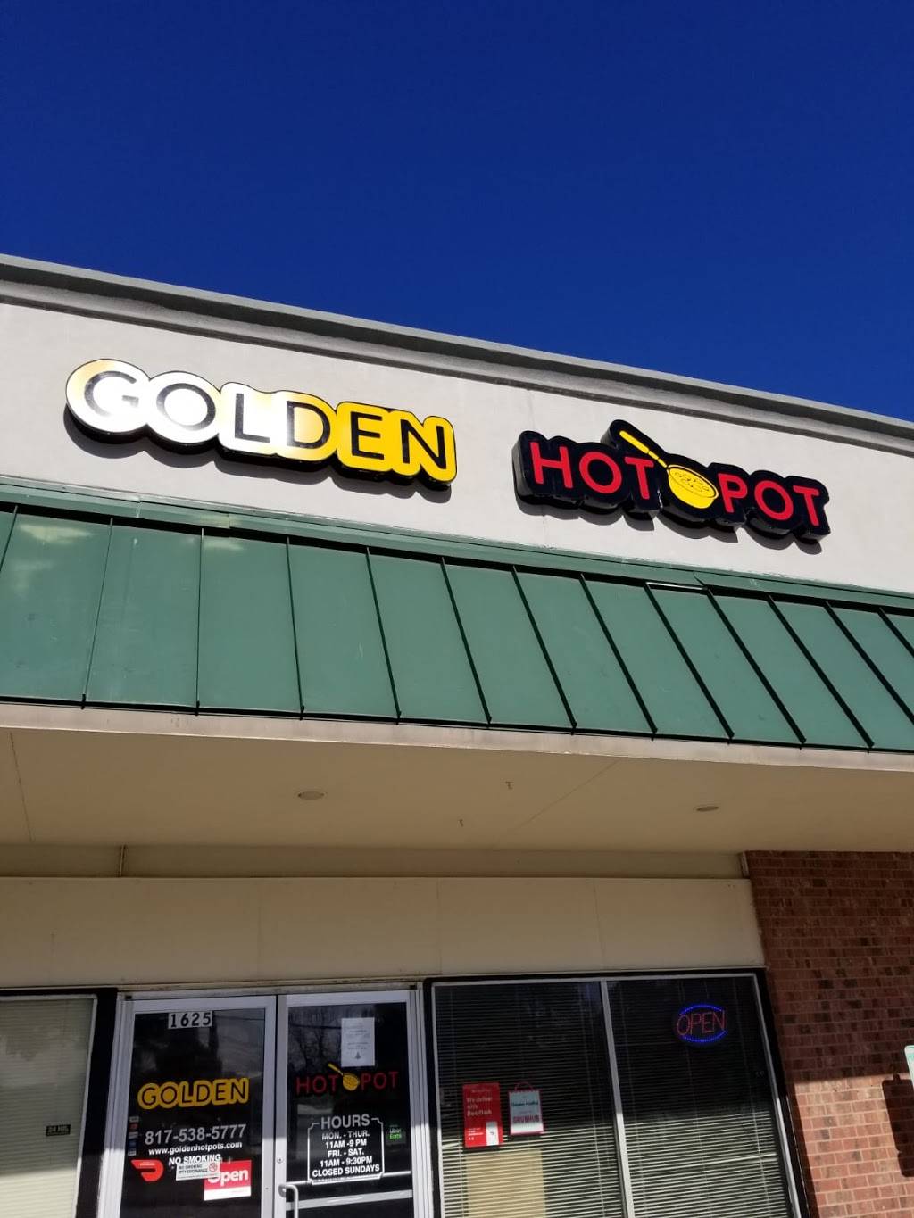 Golden Hot Pot | restaurant | 1625 W Arkansas Ln, Arlington, TX 76013, USA | 8175385777 OR +1 817-538-5777