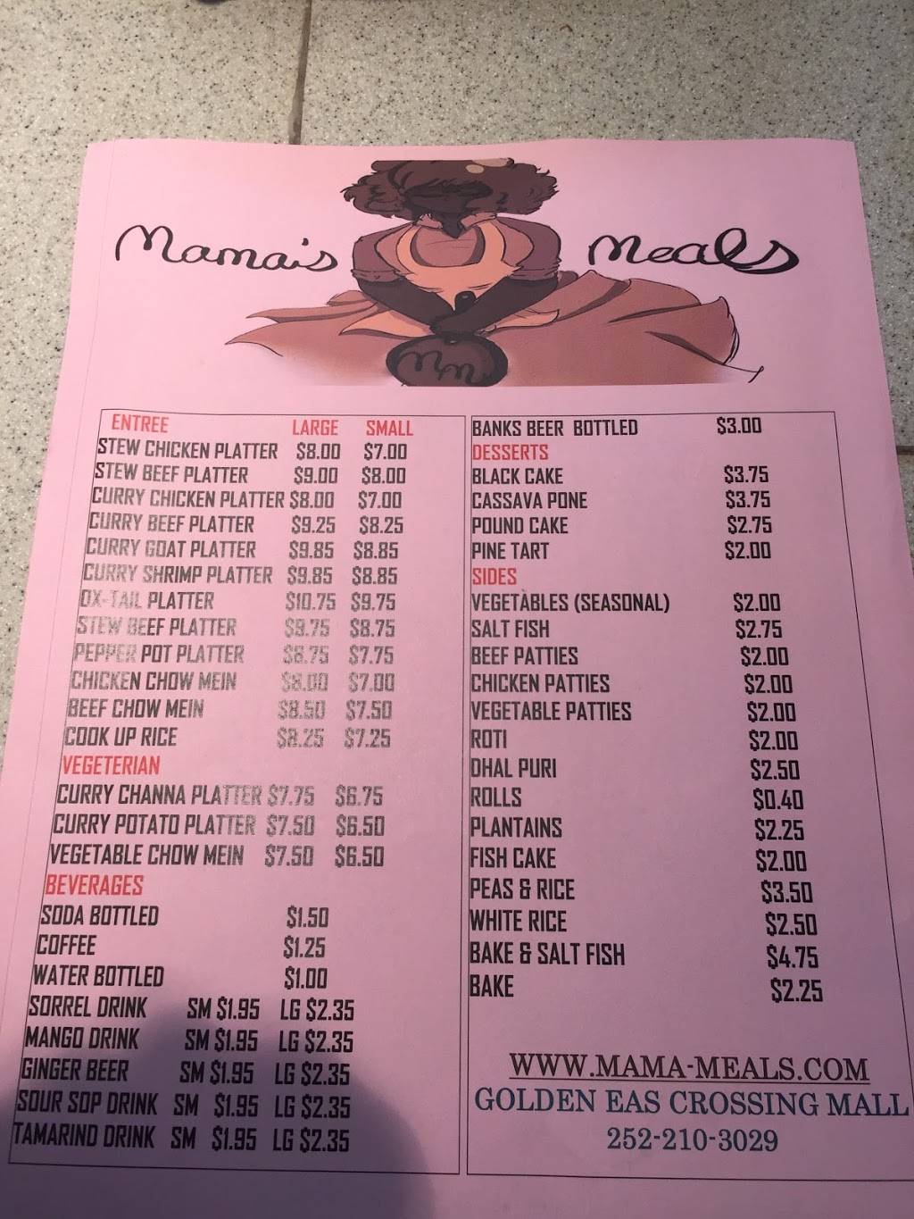 Mamas Meals | restaurant | 1100 N Wesleyan Blvd, Rocky Mount, NC 27804, USA | 2522103029 OR +1 252-210-3029