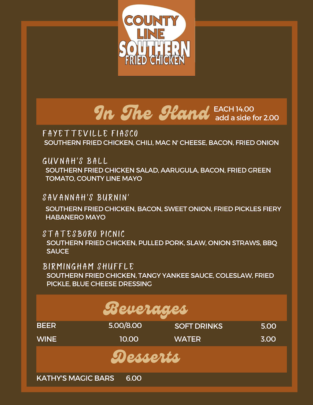 County Line Southern Fried Chicken | meal takeaway | 33 SE 3rd Ave, Delray Beach, FL 33483, USA | 4108187975 OR +1 410-818-7975