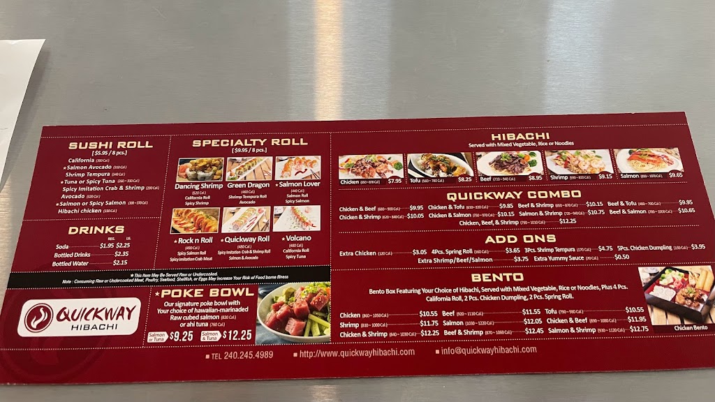 Quickway Japanese Hibachi | restaurant | 10595 Greenbelt Rd, Lanham, MD 20706, USA | 2402454989 OR +1 240-245-4989