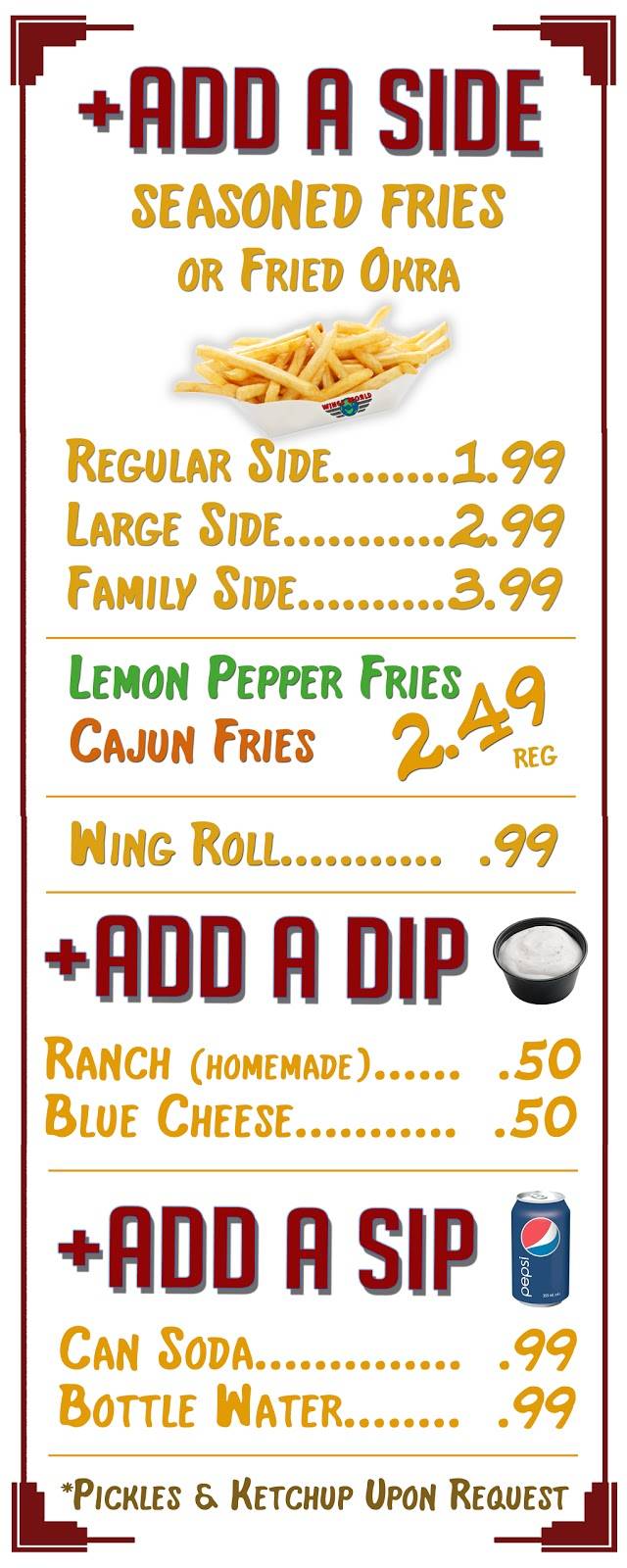 Wings World - Wheatland | restaurant | 3207 E Kirnwood Dr #118, Dallas, TX 75237, USA | 2142382738 OR +1 214-238-2738