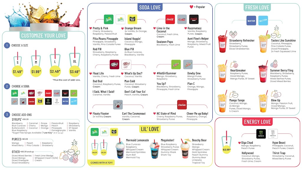 Sodabox | restaurant | 1008 Raleigh Blvd, Raleigh, NC 27610, USA | 9193073723 OR +1 919-307-3723