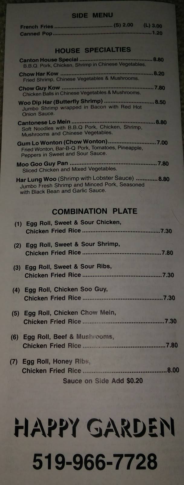 Happy Garden Restaurant | meal takeaway | 5905 Malden Rd, Windsor, ON N9H 1S6, Canada | 5199667728 OR +1 519-966-7728