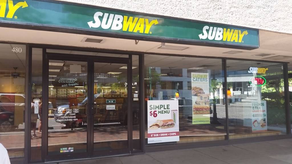Subway | restaurant | 400 E Main St, Norfolk, VA 23510, USA | 7576236246 OR +1 757-623-6246