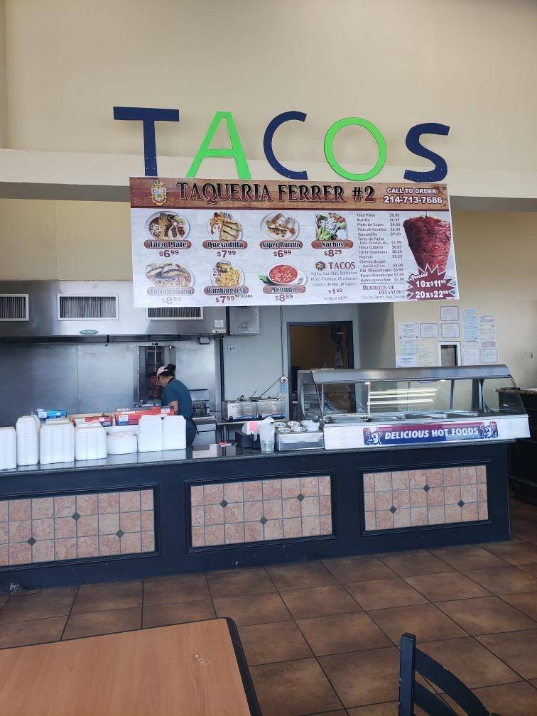 Taquería ferrer #2 | restaurant | Inside the exxon gas station, 1700 S Town E Blvd, Mesquite, TX 75149, USA | 2147137686 OR +1 214-713-7686