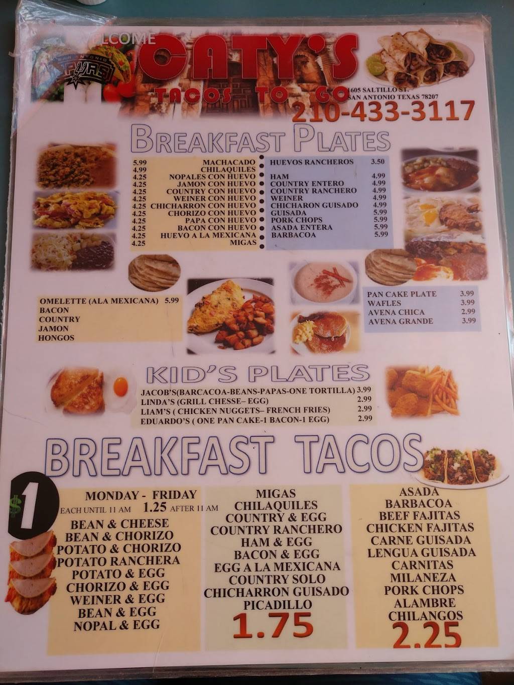 Catys togo tacos Mexican Restraunt | restaurant | 1605 Saltillo St, San Antonio, TX 78207, USA | 2109885199 OR +1 210-988-5199