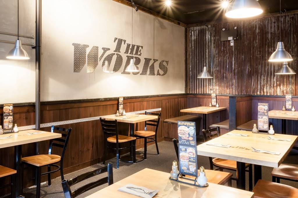 The Works Gourmet Burger Bistro | restaurant | 80 Dalhousie St, Brantford, ON N3T 2L2, Canada | 5193046789 OR +1 519-304-6789
