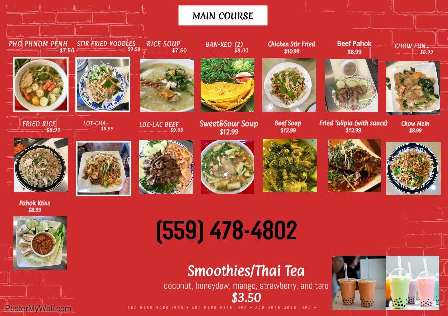 Malis Restaurant | restaurant | 133 N Maple Ave, Fresno, CA 93702, USA | 5594784802 OR +1 559-478-4802