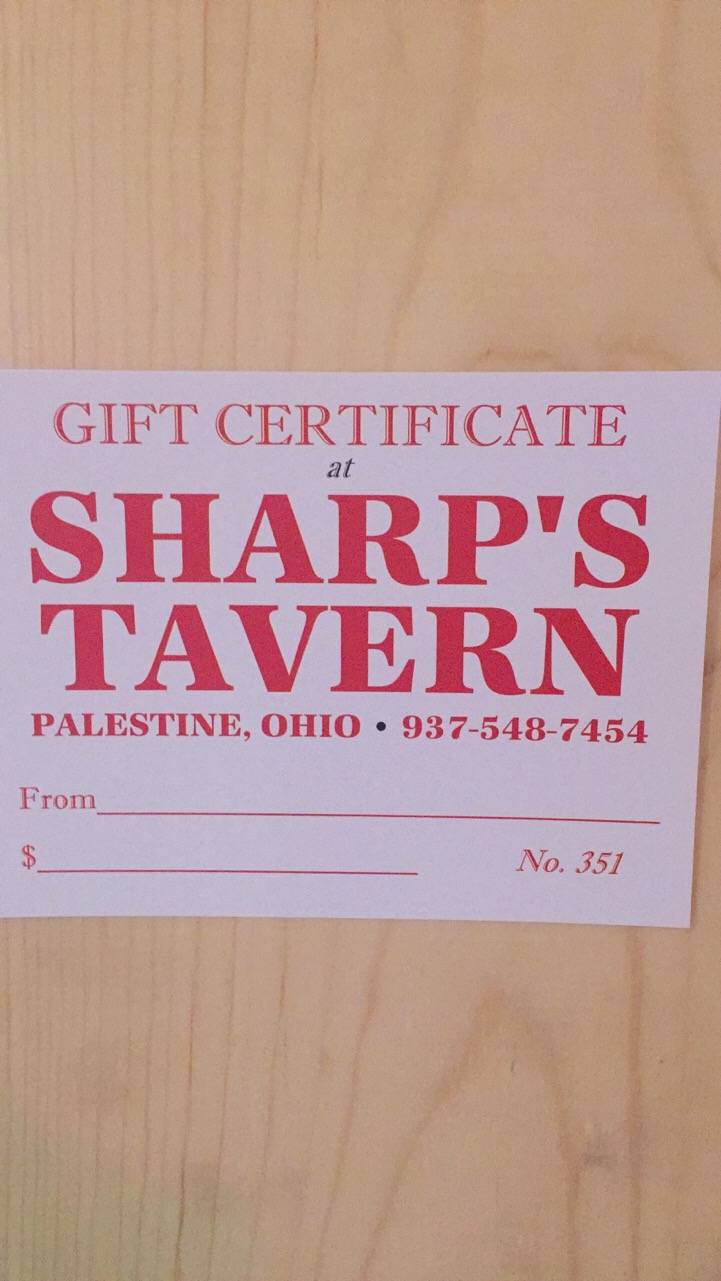Sharps Tavern | restaurant | 101 S Main St, Palestine, OH 45352, USA | 9375487454 OR +1 937-548-7454