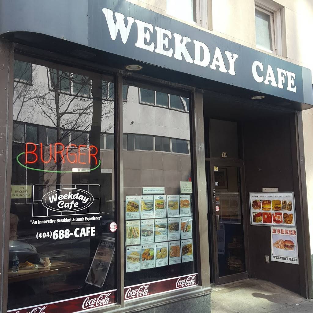 Weekday Cafe | cafe | 14 Park Place South SE, Atlanta, GA 30303, USA | 4046882233 OR +1 404-688-2233