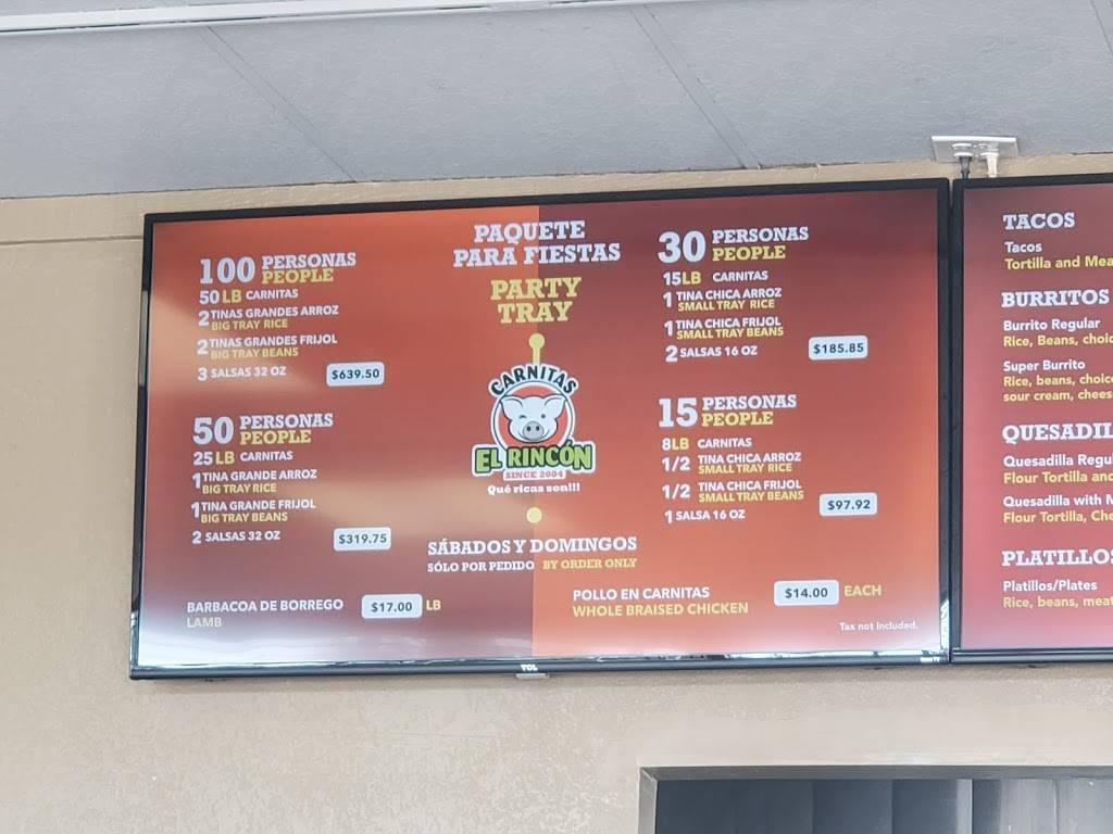 Carnitas El Rincon - Sacramento | restaurant | 8979 Folsom Blvd, Sacramento, CA 95826, USA | 9164699183 OR +1 916-469-9183