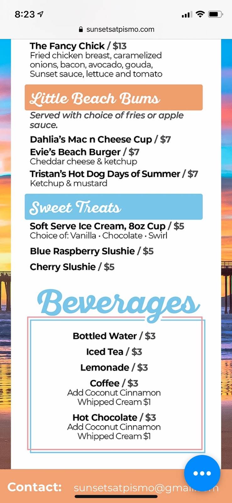 Sunsets at Pismo | restaurant | 1 Pier Plaza, Pismo Beach, CA 93449, USA | 8058588220 OR +1 805-858-8220