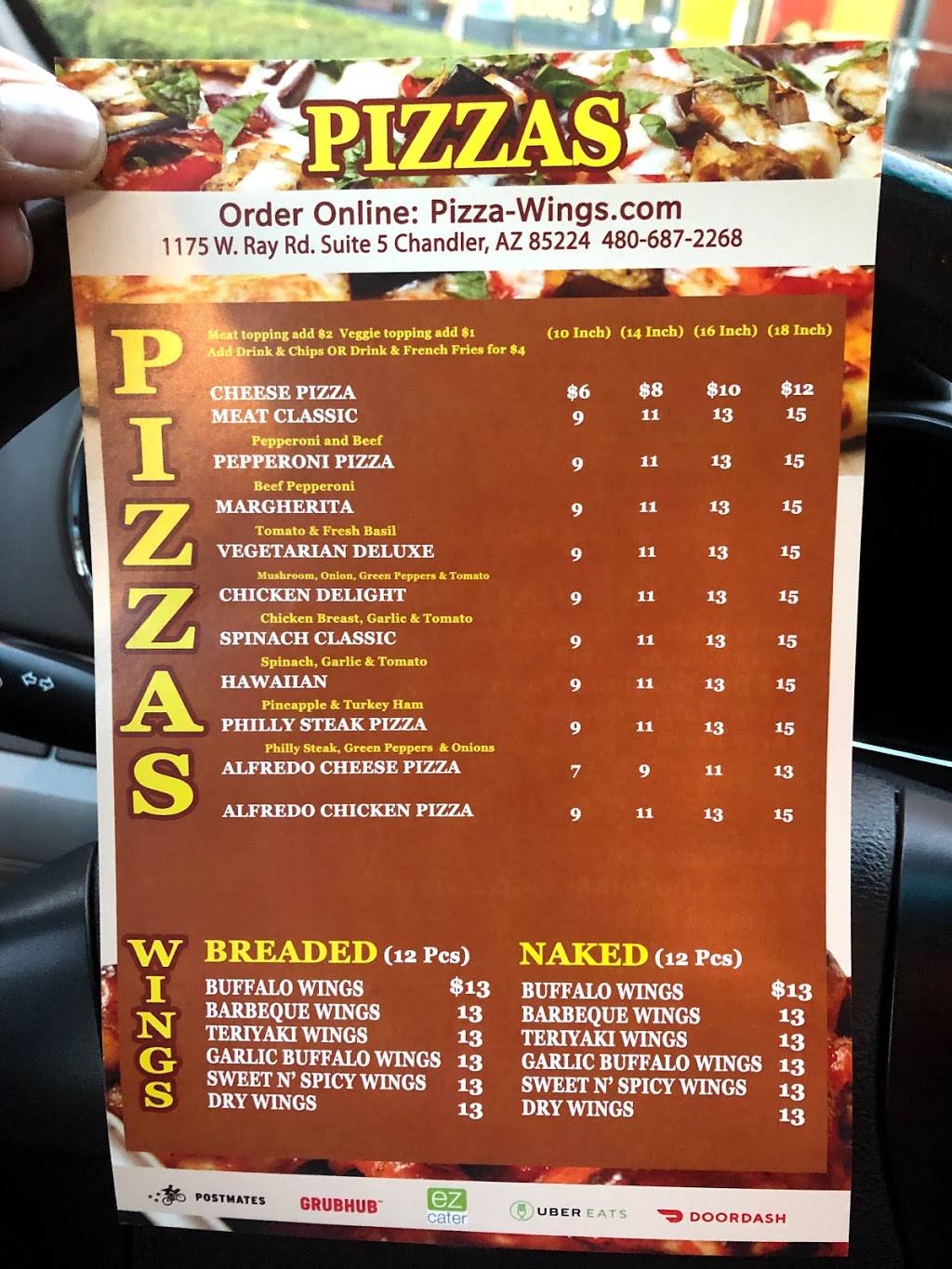 Pizza & Wings Express | restaurant | 1175 W Ray Rd # 5, Chandler, AZ 85224, USA | 4806872268 OR +1 480-687-2268