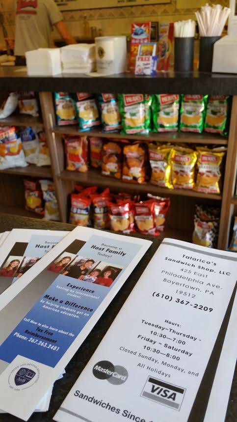 Talaricos Sandwich Shop | restaurant | 425 E Philadelphia Ave, Boyertown, PA 19512, USA | 6103672209 OR +1 610-367-2209