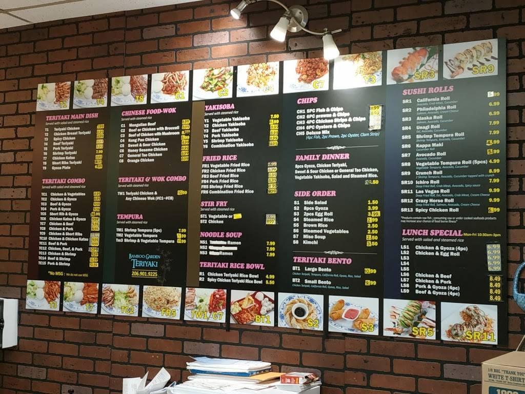 Bamboo Garden Teriyaki | restaurant | 17652 1st Ave S, Burien, WA 98148, USA | 2069019225 OR +1 206-901-9225