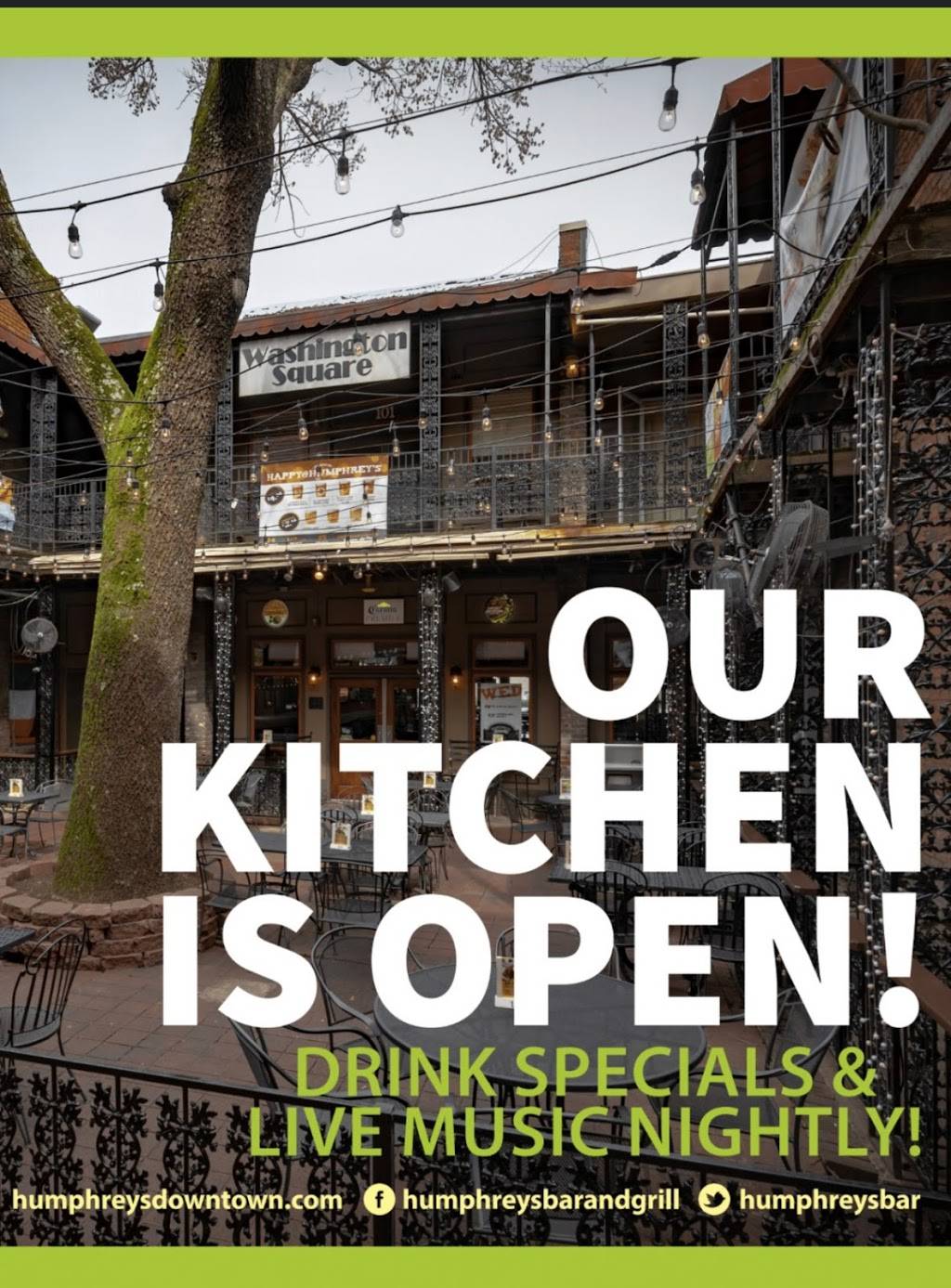 Humphreys Bar and Grill | restaurant | 103 Washington St NE, Huntsville, AL 35801, USA | 2567045555 OR +1 256-704-5555