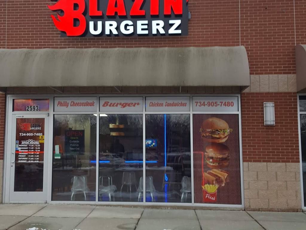 Blazin Burgerz | restaurant | 2593 Ellsworth Rd, Ypsilanti, MI 48197, USA | 7349057480 OR +1 734-905-7480