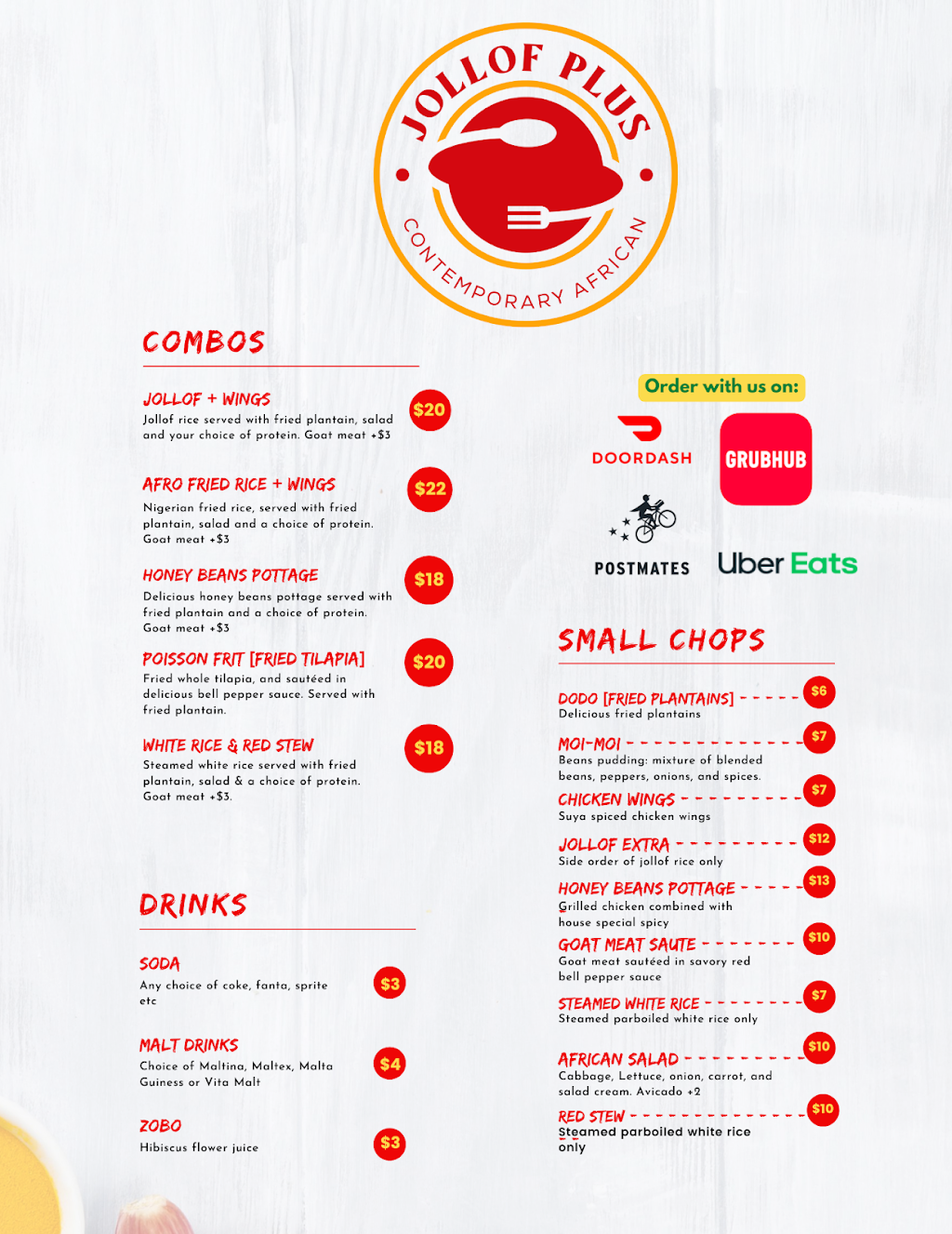 JOLLOF PLUS | restaurant | 2707 Boston Ave, San Diego, CA 92113, USA | 8064375962 OR +1 806-437-5962