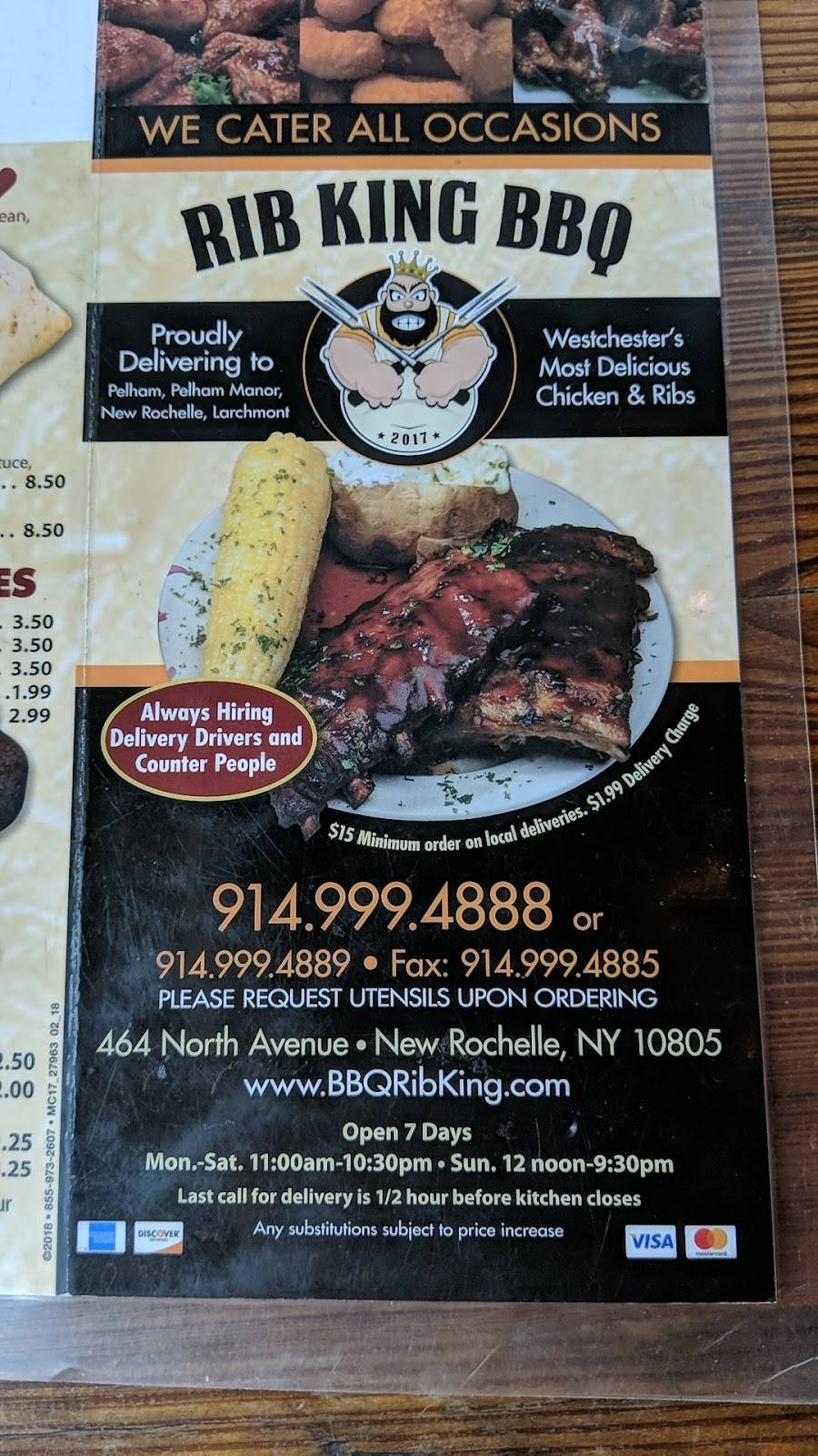 Rib King | restaurant | 464 North Ave, New Rochelle, NY 10801, USA | 9149994888 OR +1 914-999-4888