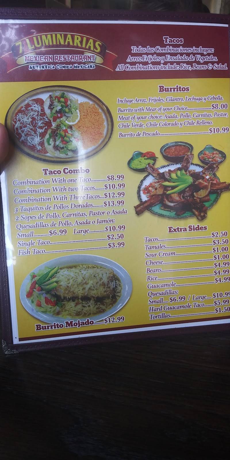 7 Luminarias | restaurant | 868 Guadalupe St, Guadalupe, CA 93434, USA | 8053437080 OR +1 805-343-7080