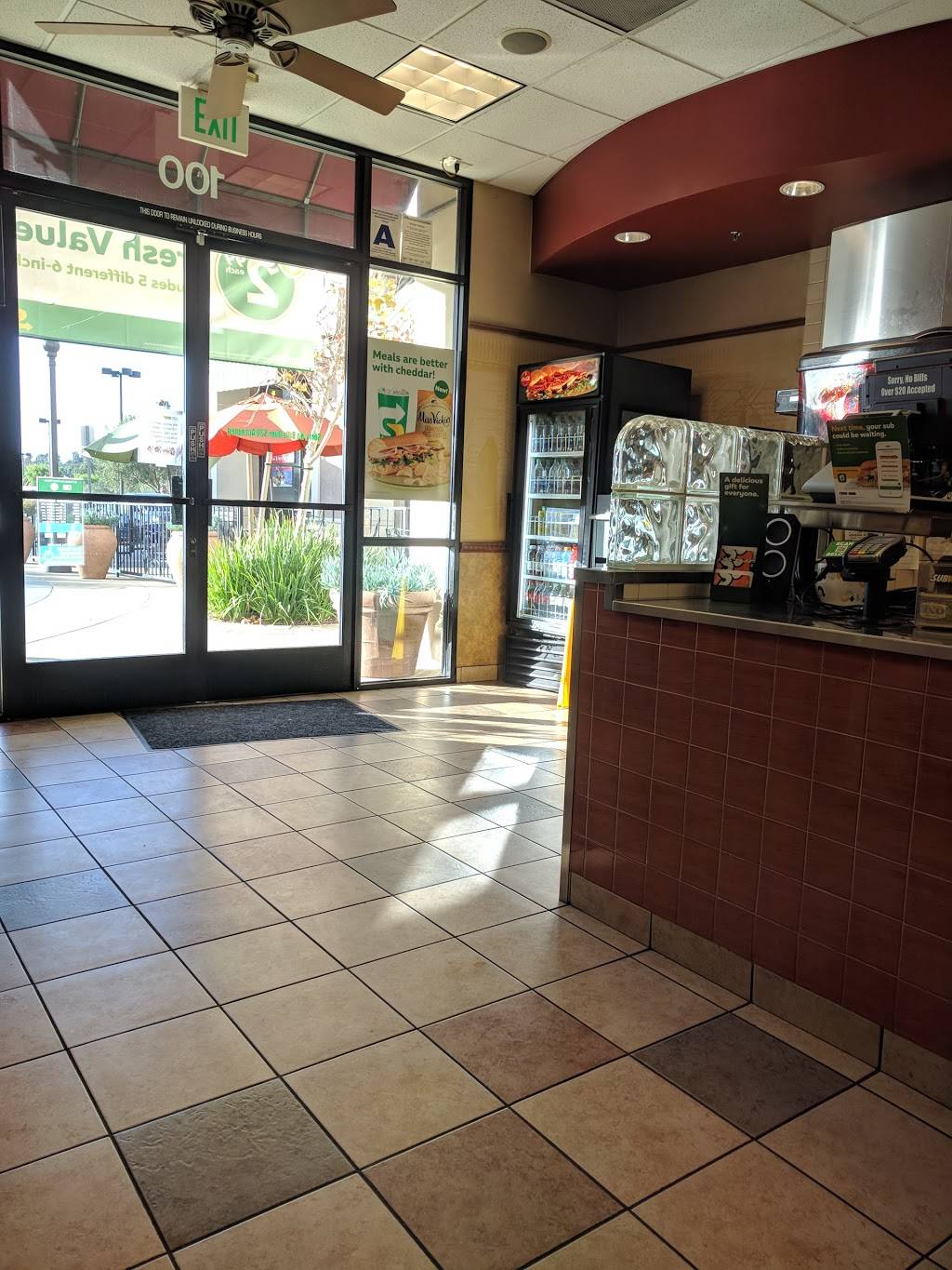 Subway | restaurant | 31891 Rancho California Rd #100, Temecula, CA 92591, USA | 9515876274 OR +1 951-587-6274