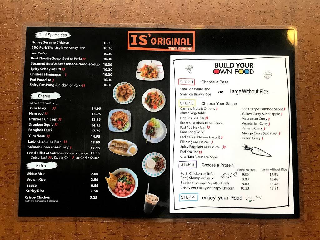 IsOriginal Thai Cuisine | restaurant | 1671 Beacon St, Brookline, MA 02445, USA | 6178790544 OR +1 617-879-0544
