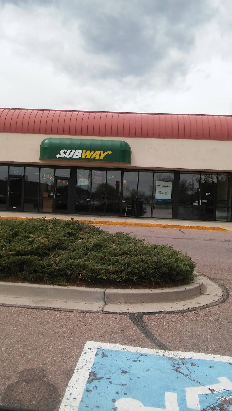 Subway | meal takeaway | 1714 S Circle Dr, Colorado Springs, CO 80910, USA | 7195209110 OR +1 719-520-9110