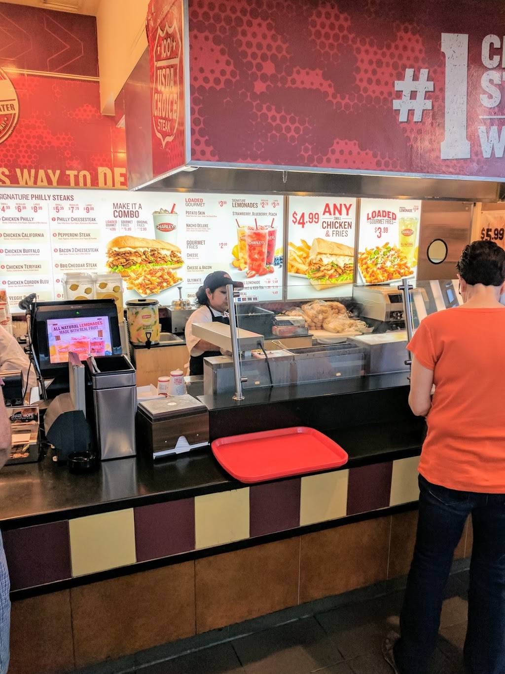 Charleys Philly Steaks | restaurant | 400 Commons Way spc 3505, Bridgewater, NJ 08807, USA | 6363873957 OR +1 636-387-3957