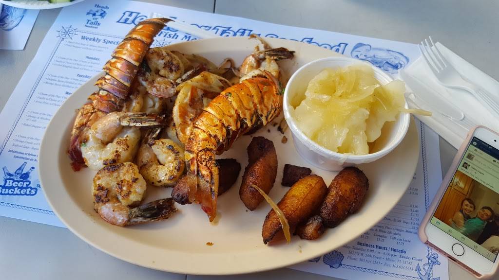 Heads Or Tails Seafood | restaurant | 3621 NW 54th St, Miami, FL 33142, USA | 3056342581 OR +1 305-634-2581