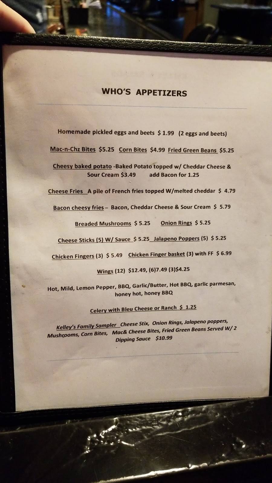 The Whos Inn | restaurant | 2379 Rte 654 Hwy, Williamsport, PA 17702, USA | 5703271250 OR +1 570-327-1250