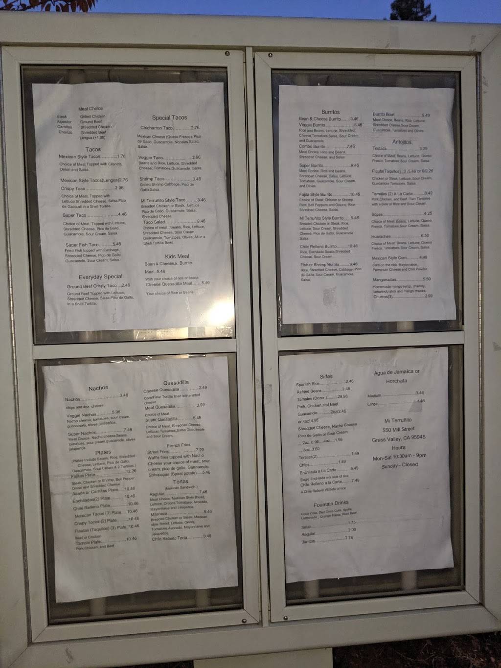 Mi Terrunito | restaurant | 550 Mill St, Grass Valley, CA 95945, USA | 5308025070 OR +1 530-802-5070