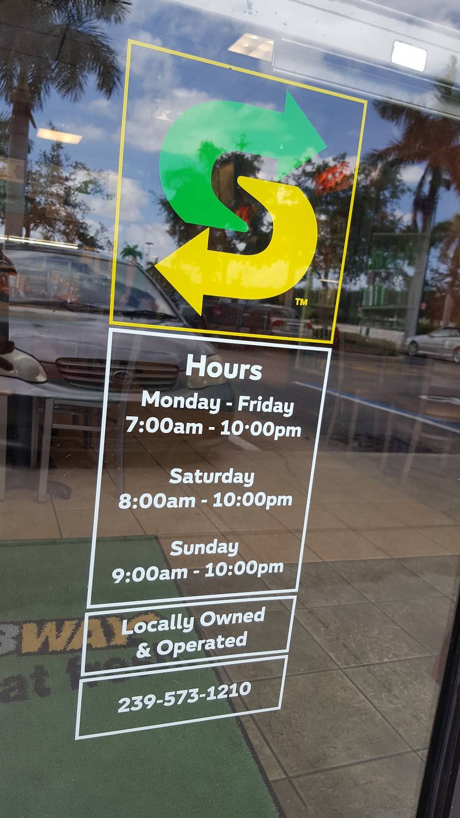 Subway | restaurant | 2522 Santa Barbara Blvd, Cape Coral, FL 33914, USA | 2395731210 OR +1 239-573-1210