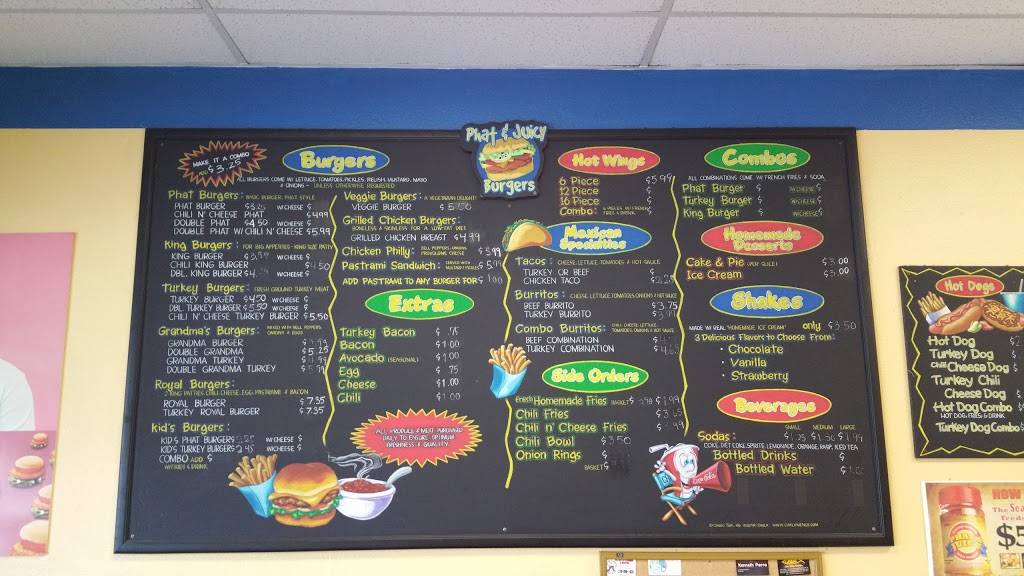 Phat & Juicy Burgers | restaurant | 1580 Centinela Ave #4, Inglewood, CA 90302, USA | 3106734003 OR +1 310-673-4003