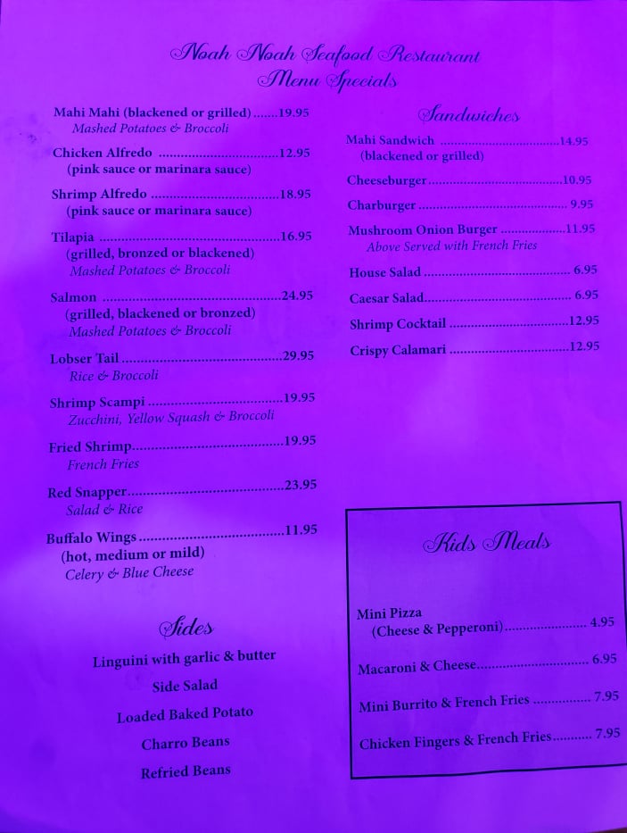 NOAH NOAH SEAFOOD MEXICAN | restaurant | 5 S Flagler Ave, Homestead, FL 33030, USA | 3056846684 OR +1 305-684-6684