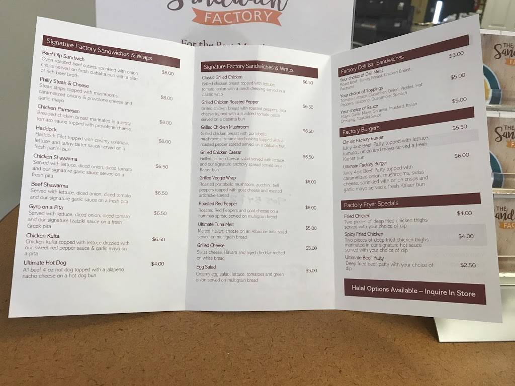 The Sandwich Factory | restaurant | 1279 Main St E, Hamilton, ON L8K 1B1, Canada | 9055472727 OR +1 905-547-2727