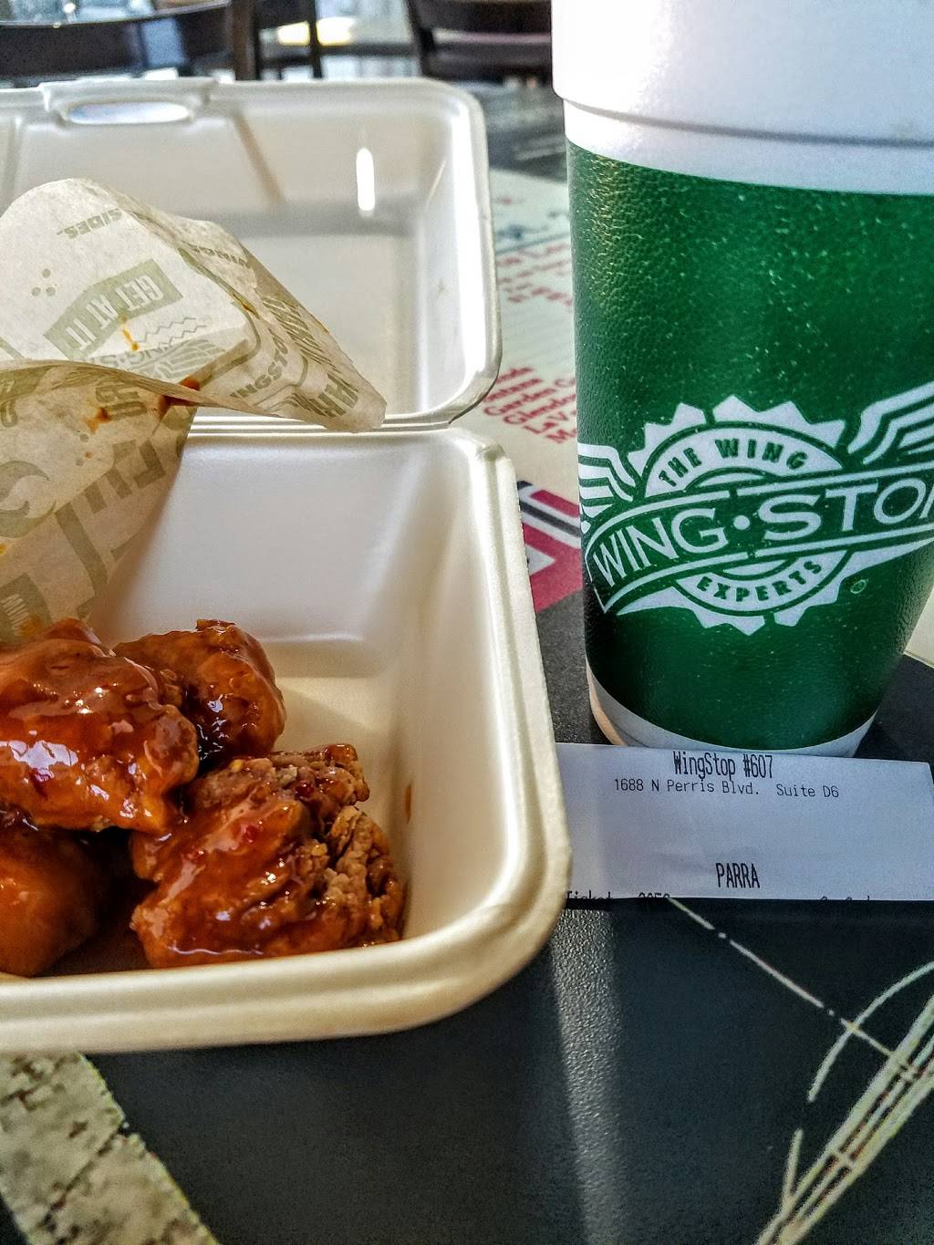 Wingstop | restaurant | 1688 N Perris Blvd STE D6, Perris, CA 92571, USA | 9519431853 OR +1 951-943-1853