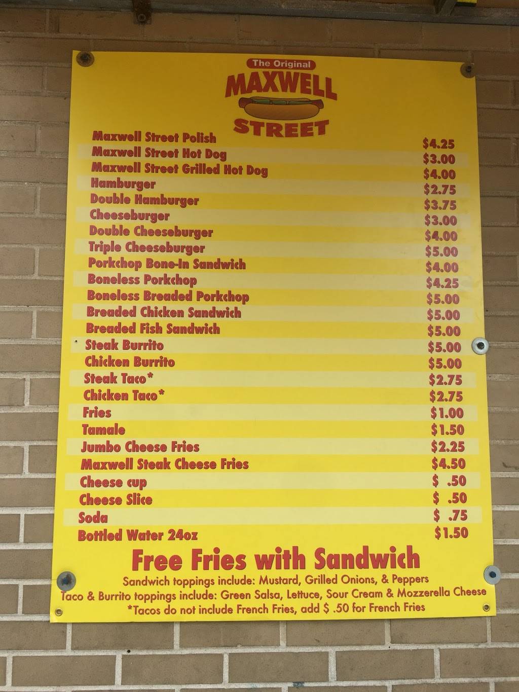 The Original Maxwell Street | restaurant | 601 S Sacramento Blvd, Chicago, IL 60612, USA | 7738231049 OR +1 773-823-1049