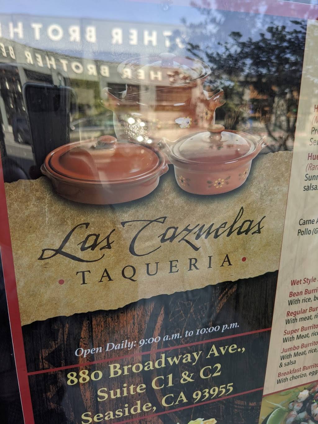 Las Cazuelas Taqueria | restaurant | 880 Broadway Ave, Seaside, CA 93955, USA | 8316417832 OR +1 831-641-7832