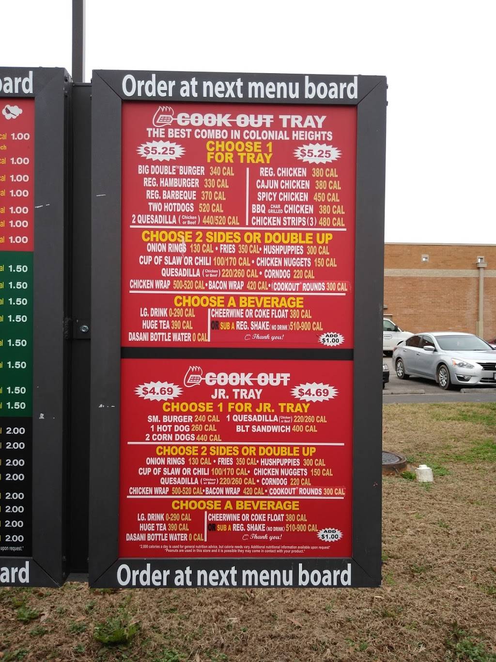 Cook Out | restaurant | 618 Boulevard, Colonial Heights, VA 23834, USA | 8045202960 OR +1 804-520-2960